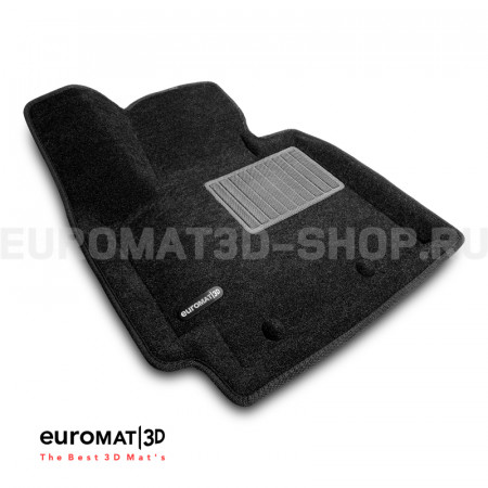 Текстильные 3D коврики Euromat3D Business в салон для Kia Soul (2013-2018) № EMC3D-002926