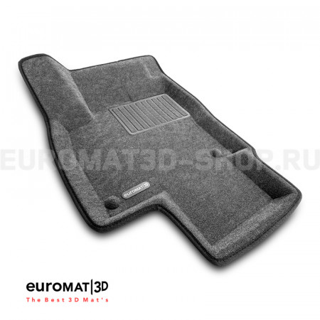 Текстильные 3D коврики Euromat3D Business в салон для Volkswagen Tiguan (2017-2024) (Укороченная) № EMC3D-005420G Серые