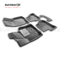 Текстильные 3D коврики Euromat3D Lux в салон для Volkswagen Scirocco (2009-) № EM3D-004502G Серые