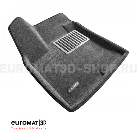 Текстильные 3D коврики Euromat3D Lux в салон для Haval H7 (2024-)  № EM3D-001445G Серые
